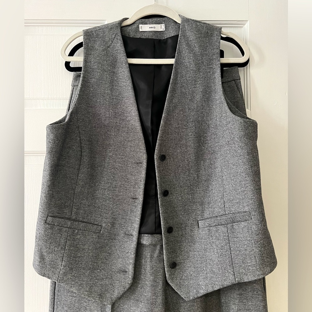 MANGO Vest Suit — Vest & Trousers (sz 8 for both)